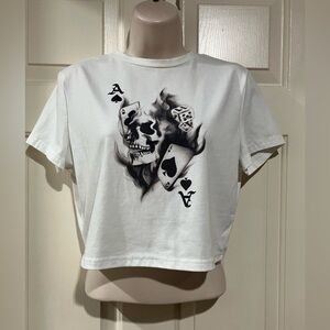 Shein XL US 12 short sleeve crop Tee Shirt